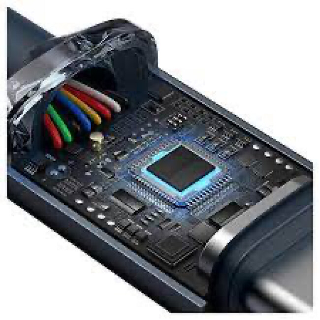 Baseus Crystal Shine Series Hızlı Şarj ve Data Kablosu Type-C To Type-C 100W 1.2M - Siyah