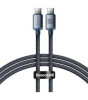 Baseus Crystal Shine Series Hızlı Şarj ve Data Kablosu Type-C To Type-C 100W 1.2M - Siyah