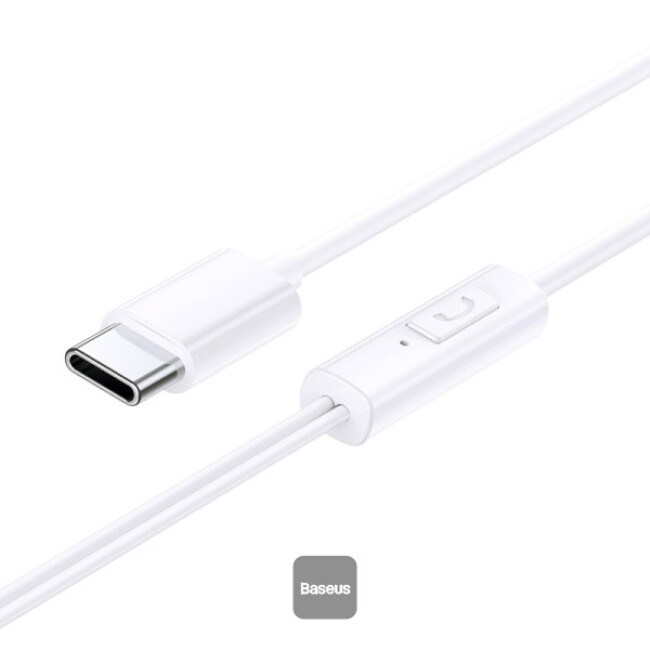 Baseus Encok Cz11 Type-C Mikrofonlu Kulaklık-Beyaz