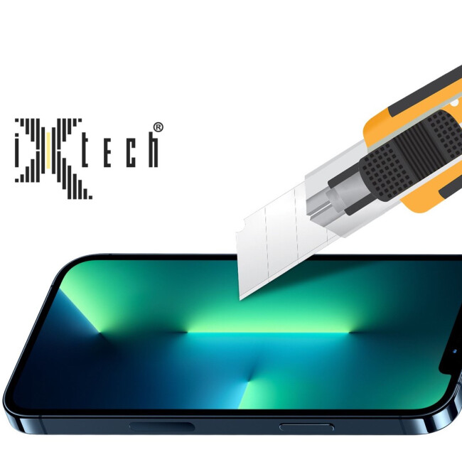 Ixtech iPhone 13 Pro Max - 5D Temperli Cam Ultra İnce - Gizlilik Ekran Koruyucu