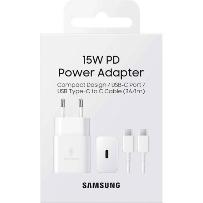 Samsung Ep-T1510X Typec Hızlı Şarj Aleti (15W) - Beyaz (Samsung Türkiye Garantili)