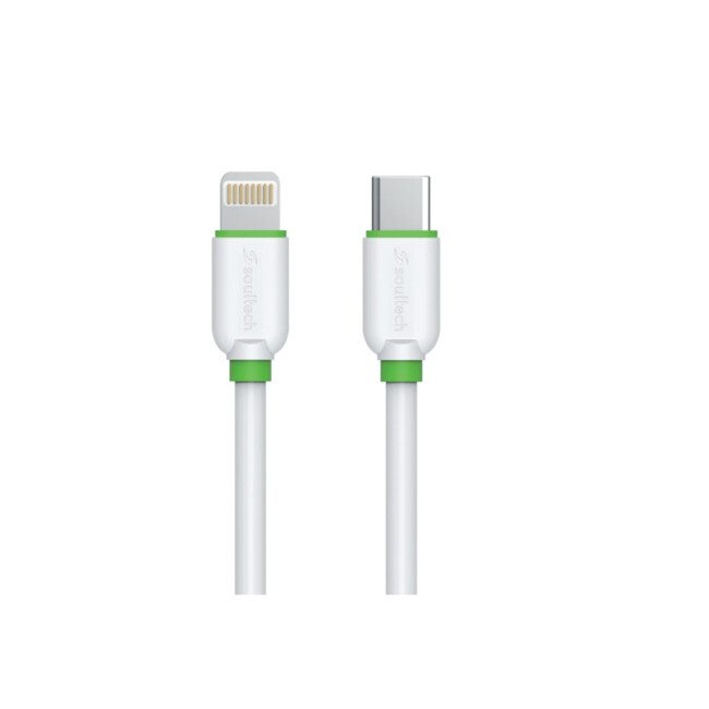 Soultech - Dk060B Type-C - Iphone 3A Comfort Plus Şarj Ve Data Kablosu Beyaz